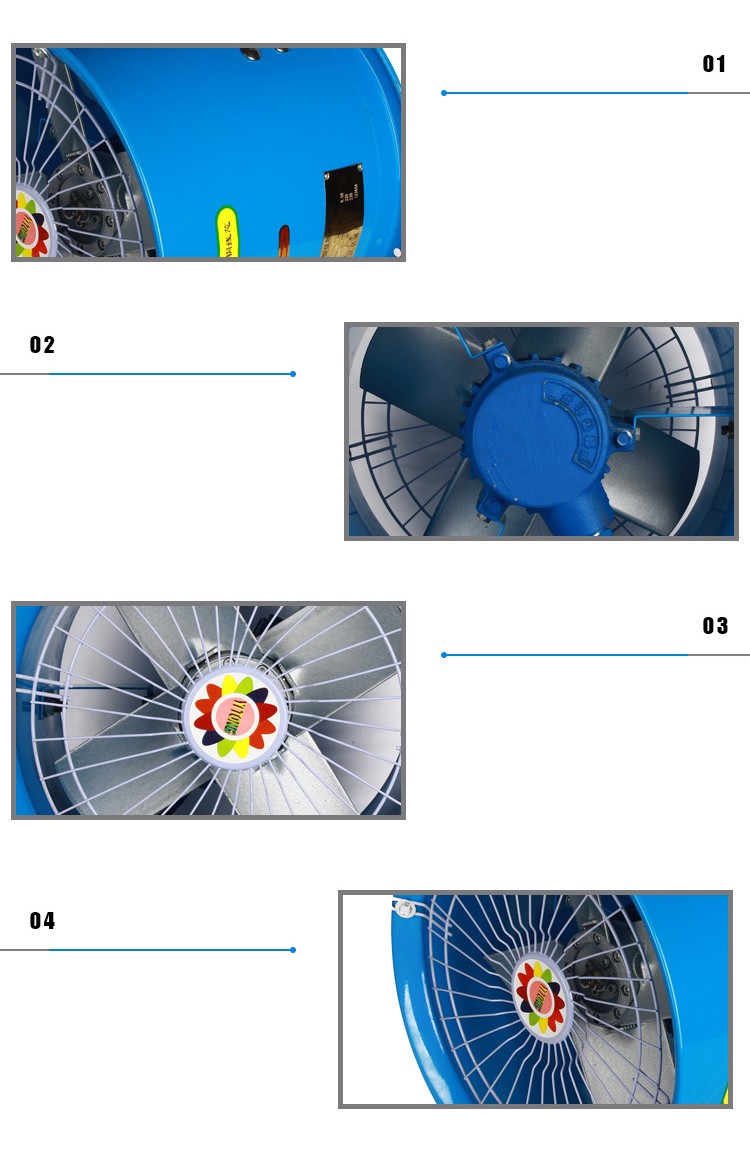 高溫管道式軸流風機細節圖